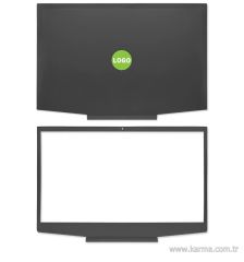 HP Pavilion Gaming 15-CX0060TX uyumlu Notebook Cover, Bezel SET (Yeşil Logo)