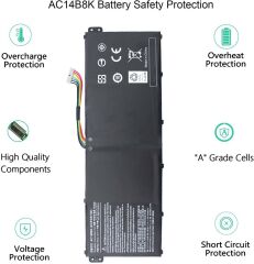 Acer Aspire ES1-572-354H Notebook Batarya - Pili / Ver.2 - 4Cell / 15.2V