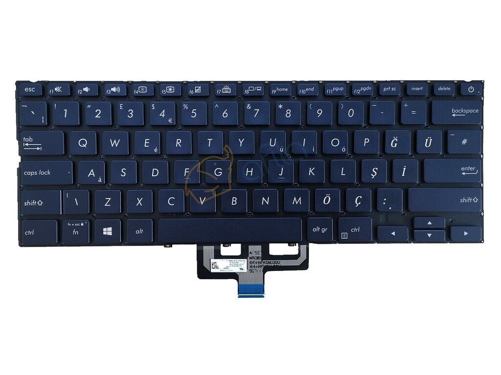 Asus UX433F, UX433Fa, UX433Fn Notebook Klavye Siyah TR Işıklı