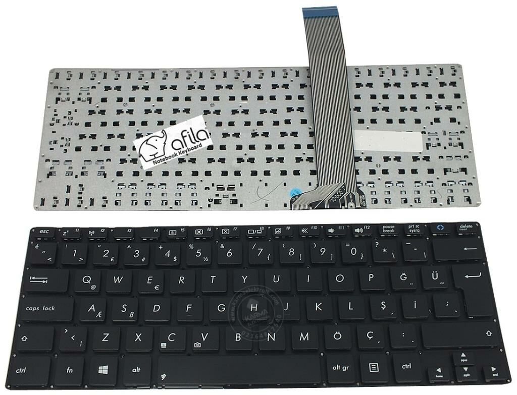 Asus S451L, S451LA, S451LB Notebook Klavyesi Siyah TR