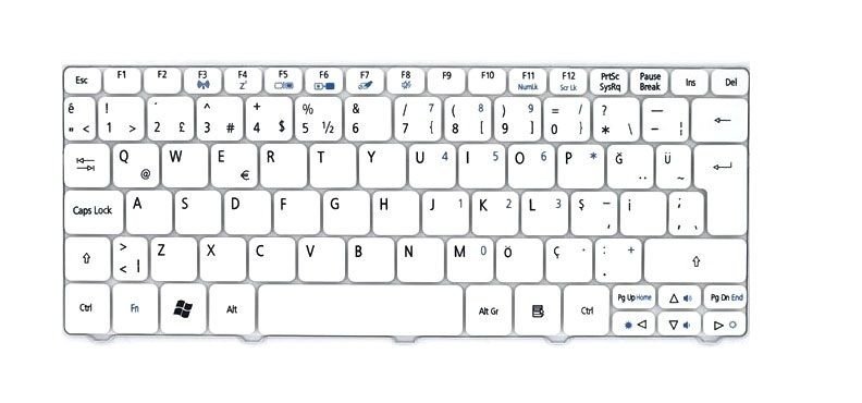 V111102AS2,V111102AS5,V111102BK1 Notebook Klavye Beyaz TR