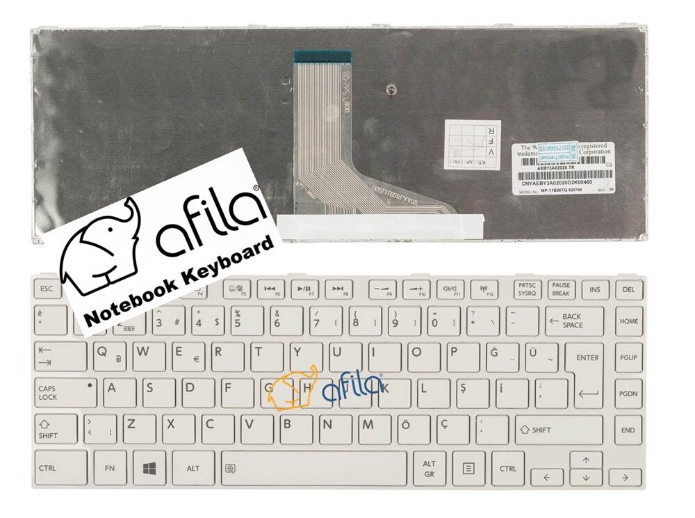 Toshiba Satellite M800 M805 Notebook Klavyesi Beyaz TR
