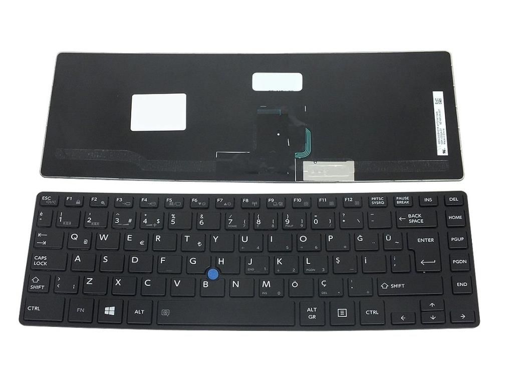 Toshiba Dynabook Tecra Z40-A, Z40t-A Klavye (Siyah TR)