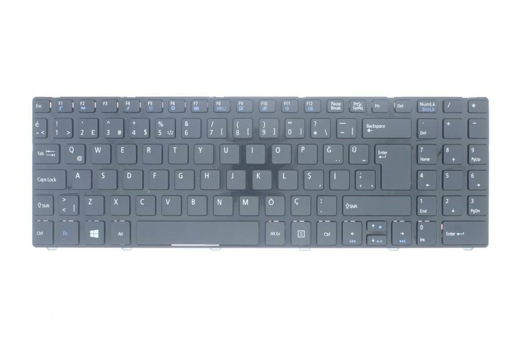 Casper Gundig Vestel v128862ak3 Notebook Klavye (Siyah TR)
