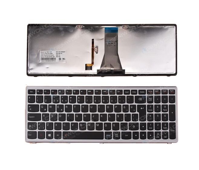Lenovo G500S, Z510 Serisi Notebook Klavye (Siyah TR) Işıklı / KL0401L