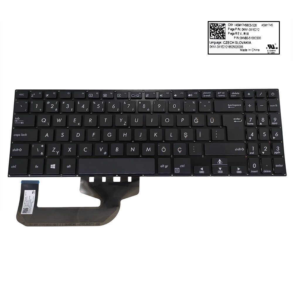 Asus 0KN1-3X1TU12, 0KNB0-5100TU00 Klavye - Tuş Takımı / Siyah TR