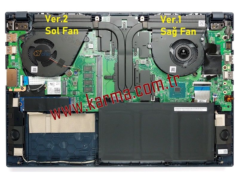 ASUS VivoBook A571 A571gd, F571gd Notebook uyumlu CPU, GPU Fanı Takım (Sağ-Sol SET)