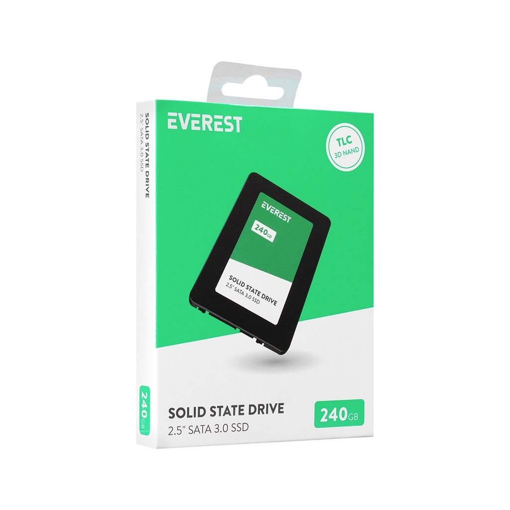 Everest ES240SH 240GB 2.5 SATA 3.0 520MB/420MB SMI+HYNIX 3D NAND Flash SSD (Solid State Drive)