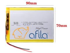 3.7V 3500Mah 7''inç, 8''inç Tablet uyumlu Batarya - Pil (Ölçüler 357090p)