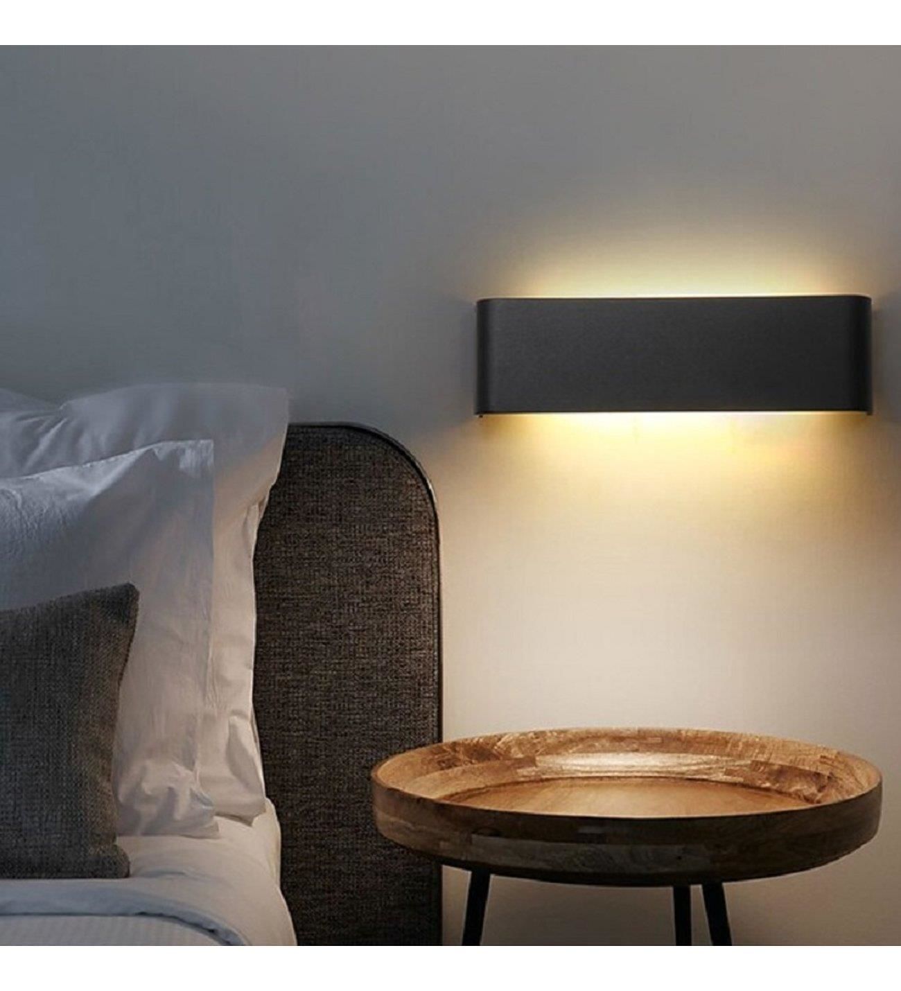 12W PENGUEN LED APLİK (SİYAH KASA) - GÜNIŞIĞI