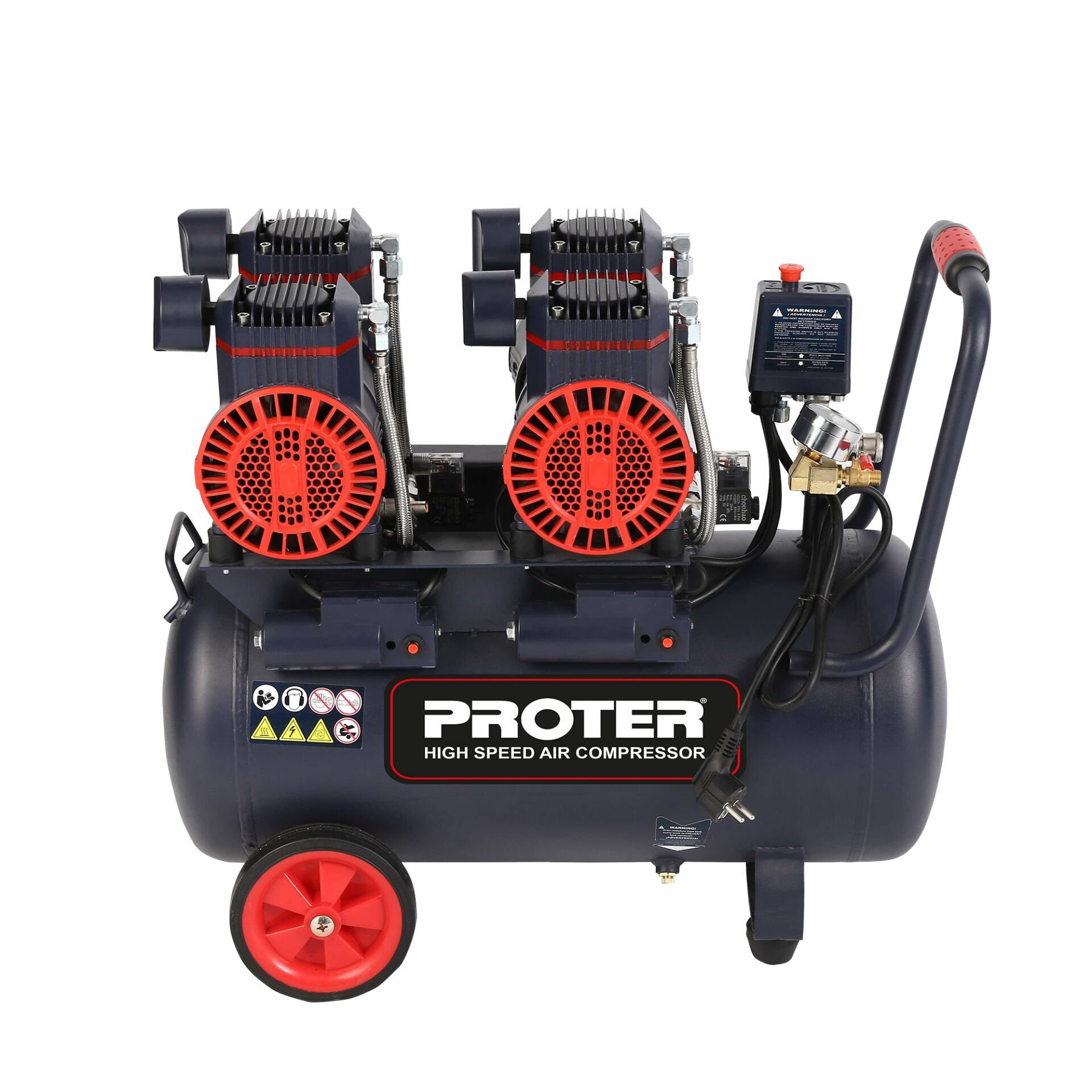 Proter 50LT 4HP 8 Bar Yüksek Hızlı Yağsız Sessiz Hava Kompresörü