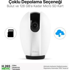 Ttec 2AGK02 Wizi Pro Full HD 360 Derece Tak Çalıştır Wi-Fi Akıllı Kamera