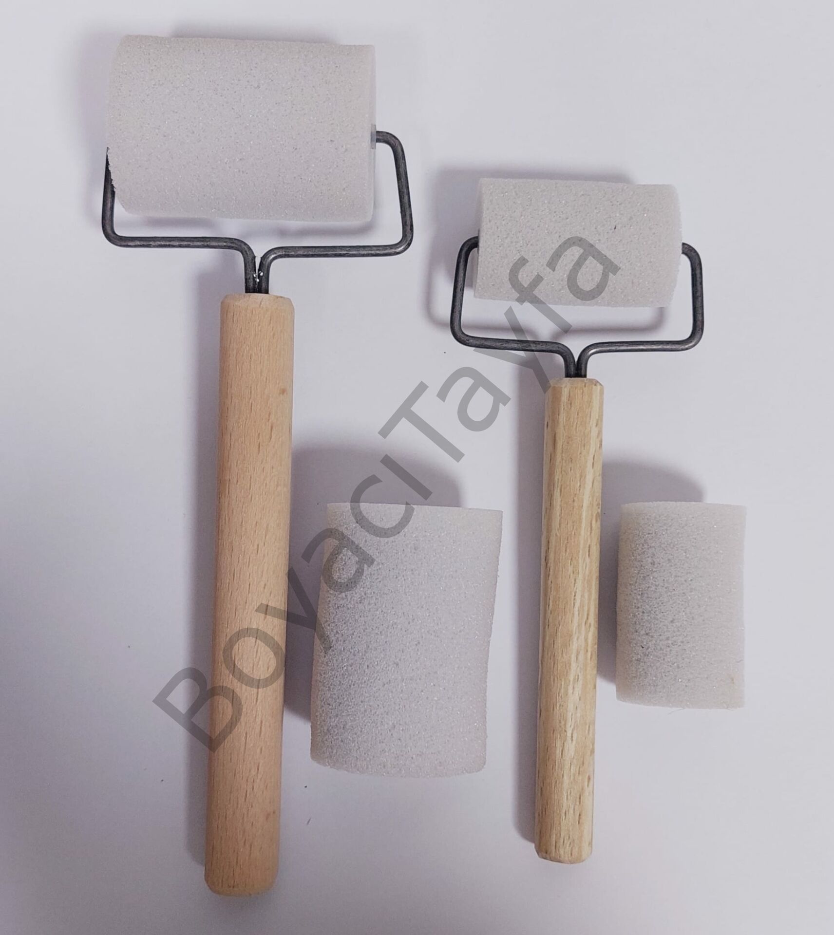 Rulo Fırça Set( Ahşap Saplı - Yedekli)