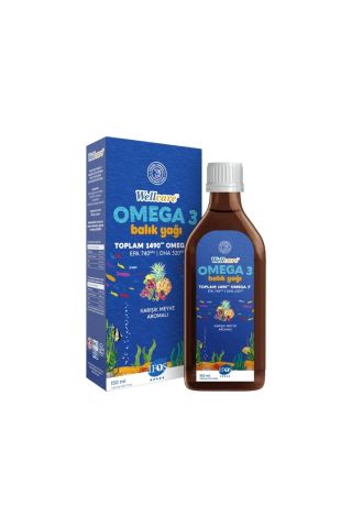 Wellcare Omega 3 Fish Oil Karışık Meyve Aromalı Balık Yağı 150 Ml