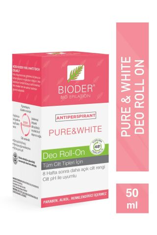 Bioder Antipersprant Pure & White Unisex Roll-On 50 ml