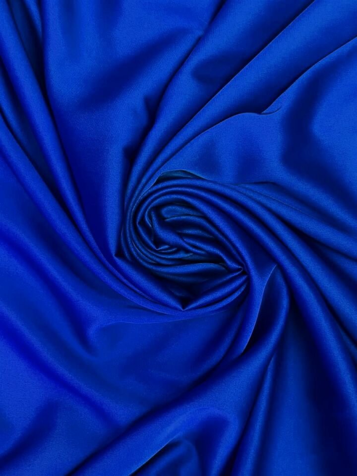 Soft Lycra Saten 1 Metre Koyu Saks Kumaş (col-19)