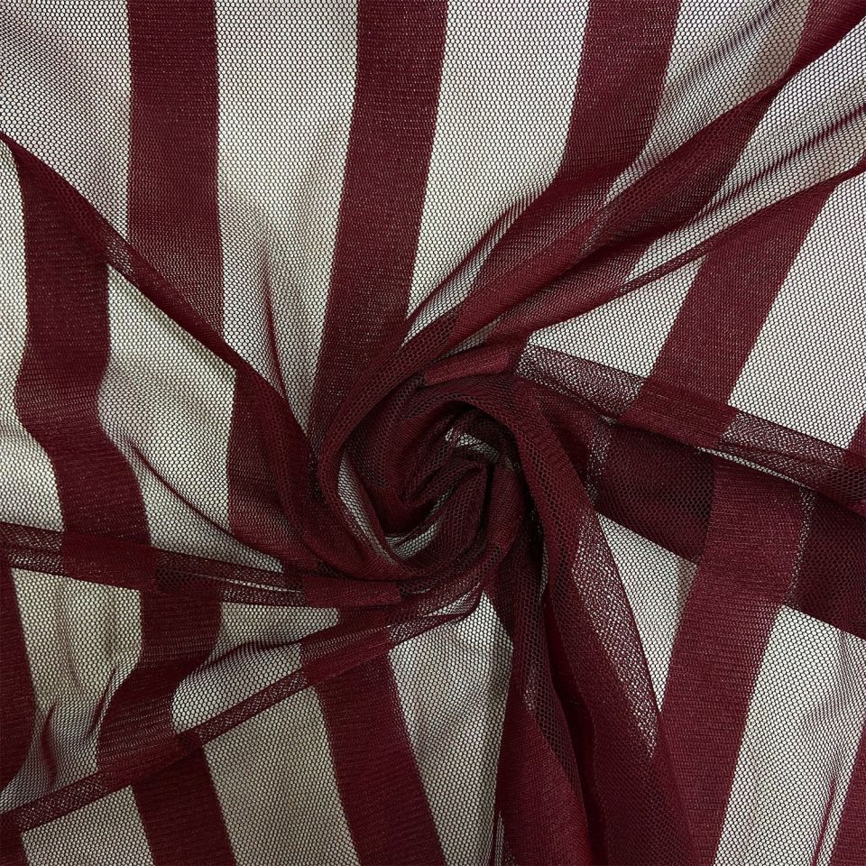 Zebra Tül Line 1 Metre Bordo Kumaş(col-06)