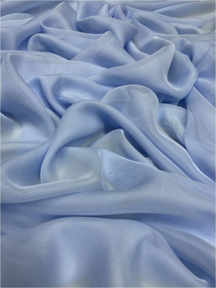 Silky Touche İpeksi Şifon 1 Metre Baby Blue Kumaş (col-013)