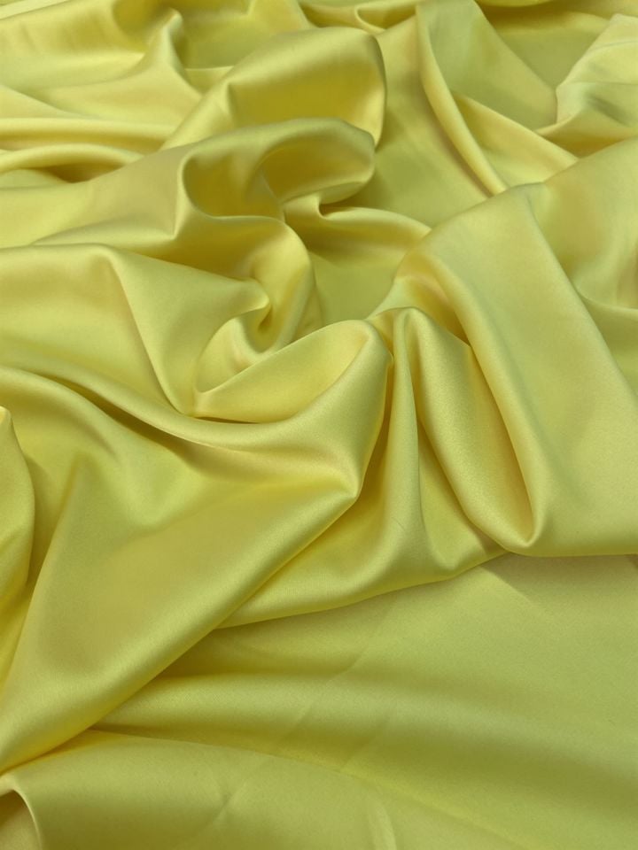 Soft Lycra Saten 1 Metre Sarı Kumaş (col-14)