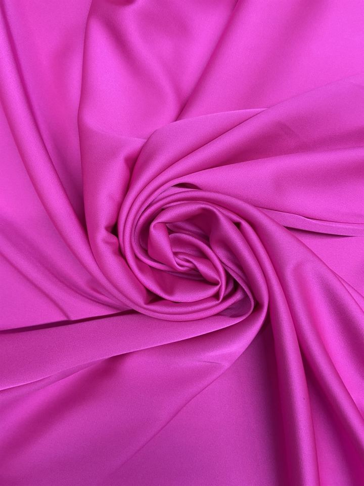 Soft Lycra Saten 1 Metre Fuşya Kumaş (col-15)