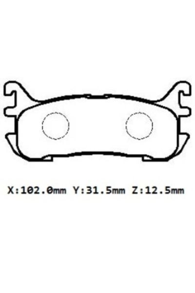 Mazda 323 Familia 95/97 Arka Fren Balatası (Disk)(102x31.5x12.5)(daıwa)