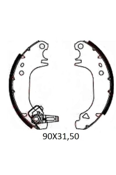 Citroen Ax 90/91 Arka Fren Pabucu (90x31,50) (Bramax)