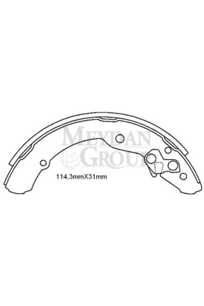 VOLKSWAGEN CADDY- 96/03; ARKA FREN PABUCU (114,3X31) (BRAMAX) 1J0698525