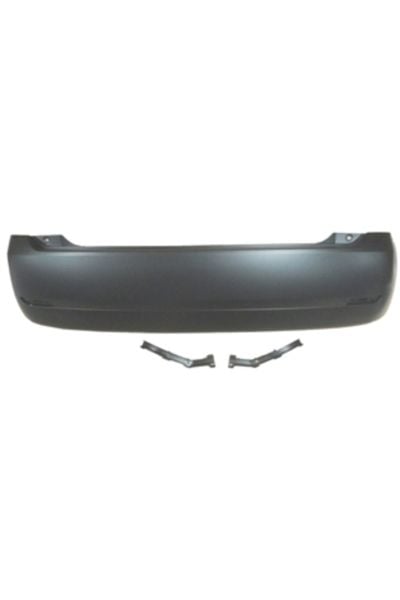 Ford Fiesta 02/05 Arka Tampon Siyah (Reflektör Delikli Bağlantı Braketleri İle) (Eurobump)