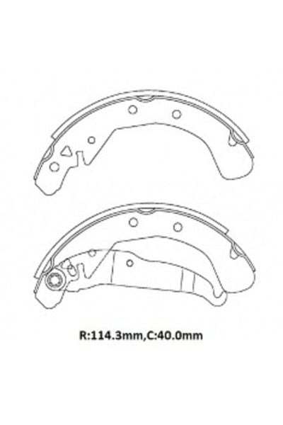 Opel Astra- Uyumlu F- Sd/hb- 95/98; Arka Fren Pabucu 1,4/1,6/1,7 (114,3x40)(bramax)-1605064
