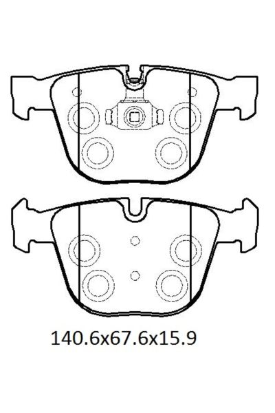 Bmw X5 E70 07/13 Arka Fren Balatası (Kablosuz)(disk)(140.6x67.6x15.9)(bramax)
