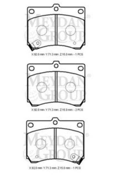 Mazda 323- Lantıs- 95/98 Ön Fren Balatası (disk) (92x71,3x15) (daıwa) F1cz-2001b