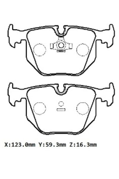 Bmw 5 Serı- E34- 92/95; Arka Fren Balatası (KABLOSUZ) (DİSK) (123X59,3X16,3) (BRAMAX) 34211159344