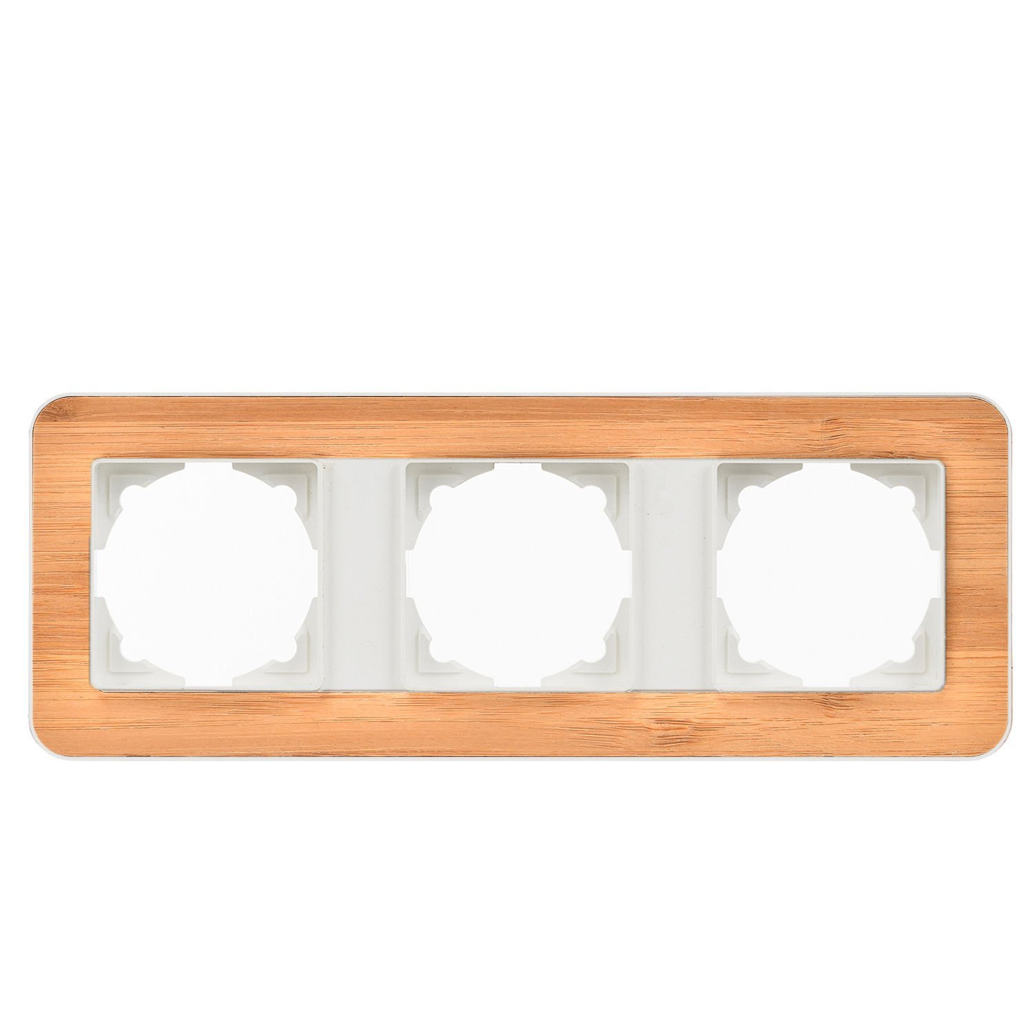Günsan Radius Fildişi Beyazı & Natural Bamboo Üçlü Çerçeve