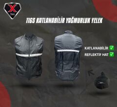 Tex 1165 Bisiklet Rüzgarlık Yelek Reflektif (Yeni Model)