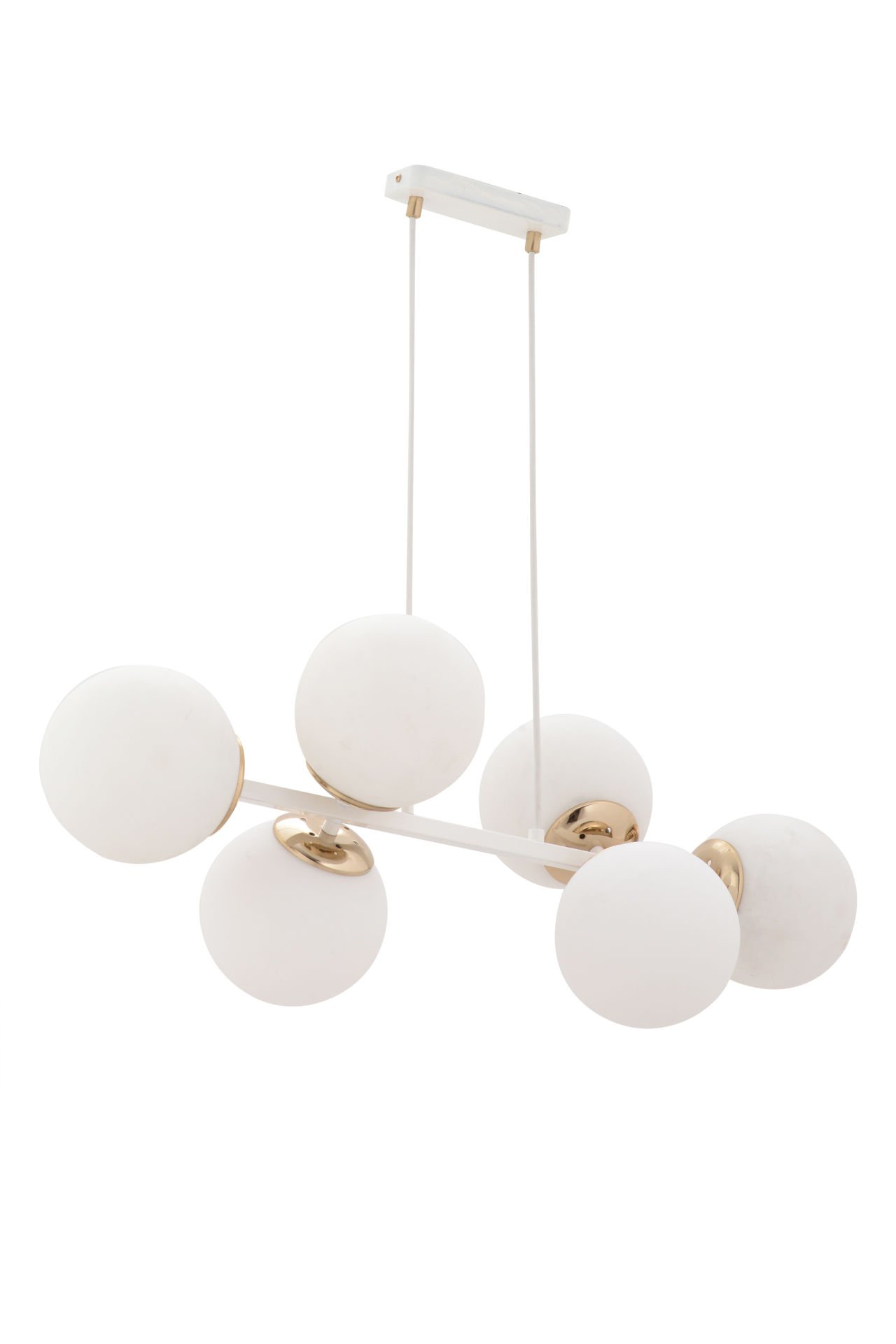 Cross 6'lı Beyaz Glob Modern Sarkıt Avize