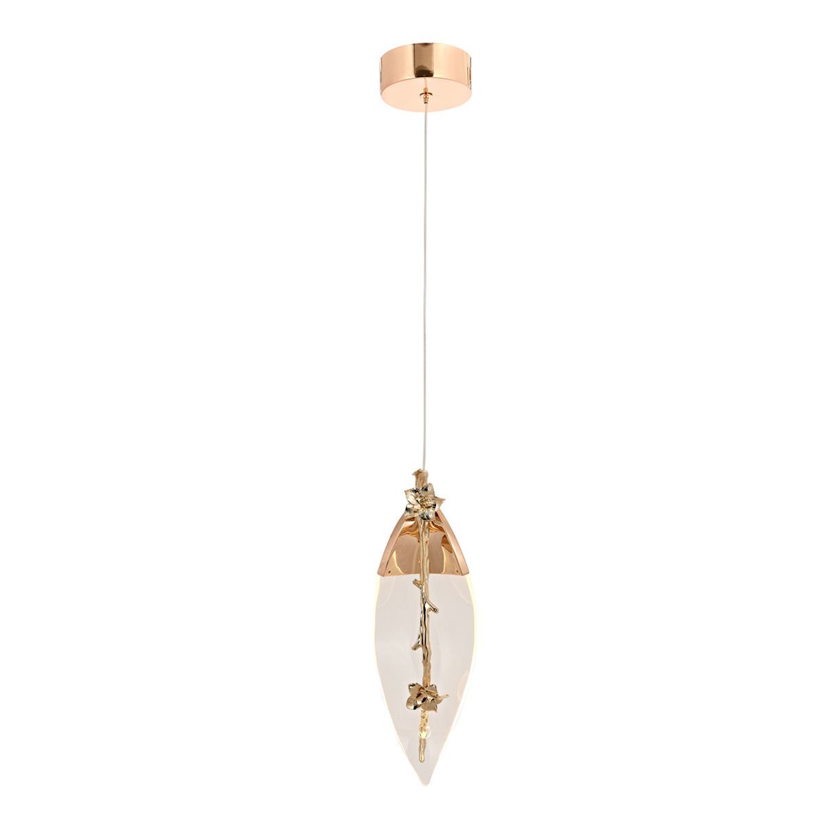 Cherry Tekli Sarkıt Avize Gold