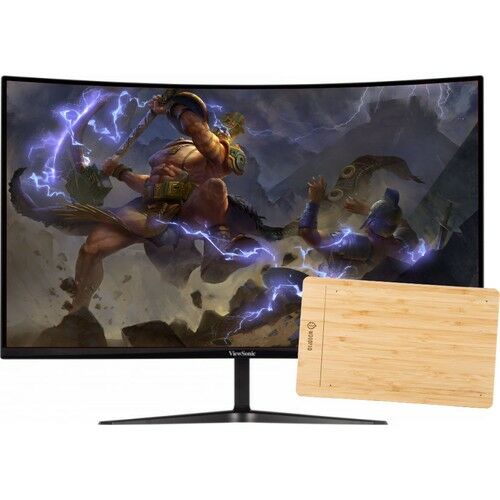 Viewsonic VX3219-PC-MHD 32'' 240Hz 1ms (HDMI+DP) Freesync Curved Full HD LED Monitör + Woodpad 10 Grafik Tablet