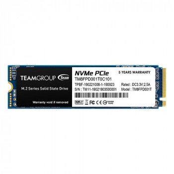 Team MP33 Pro 1TB 2400/2100MB/s NVMe PCIe Gen3x4 M.2 SSD Disk (TM8FPD001T0C101)