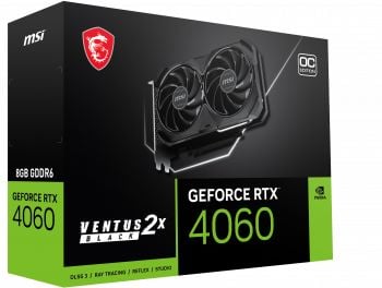 MSI GEFORCE RTX 4060 VENTUS 2X BLACK 8G OC HDMI DP 128 Bit