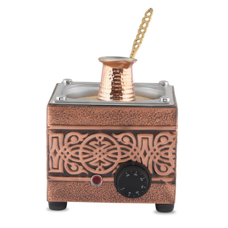 Mini Kare Kumda Kahve Makinesi - Bakır Renk