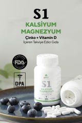 S1™ Kalsiyum, Magnezyum, Çinko, Vitamin D Takviye Edici Gıda 60 Tablet