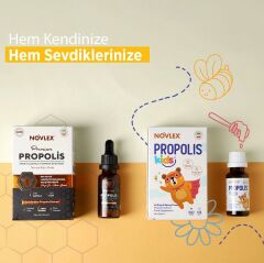 Novlex® Propolis Ekstrakt (Su Bazlı-Alkolsüz) Nane Aromalı Sprey & Damla (540 damla) Takviye Edici Gıda 20ml