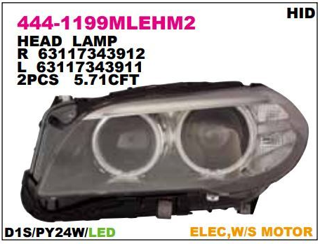 Bmw Far Lambası Sağ F10 63117343912