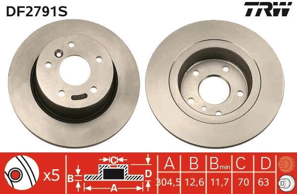 Land Rover Discovery II Range Rover I-II-III Fren Diski Takim Arka 2002-2012- SDB000470