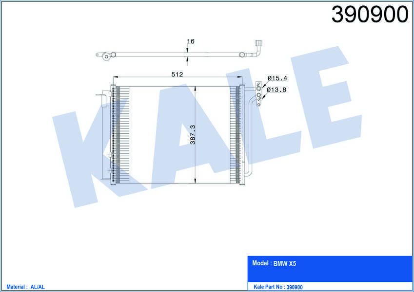Bmw Klima Radyatörü X5 E53 Bm 2000-2006 64536914216