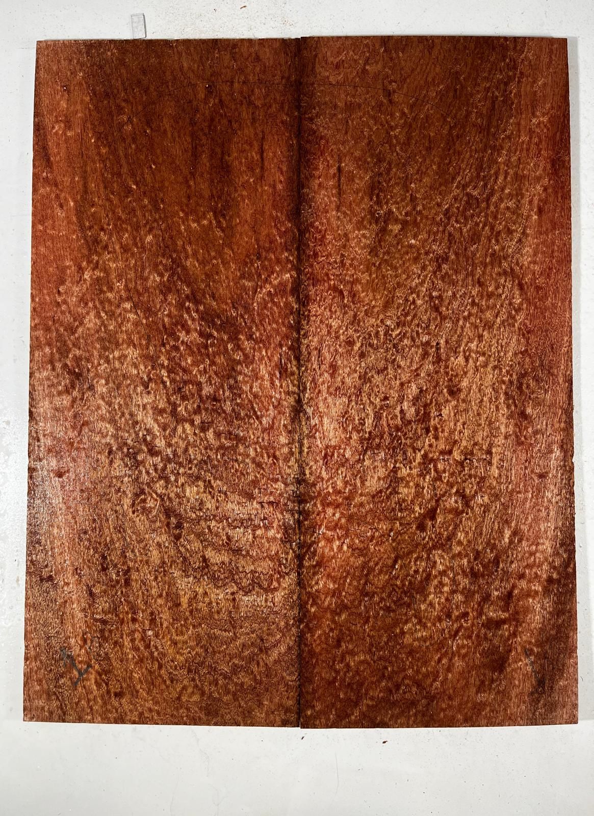 Curly Figured Sapele Electric Guitar Drop Top set Bookmatch #1
