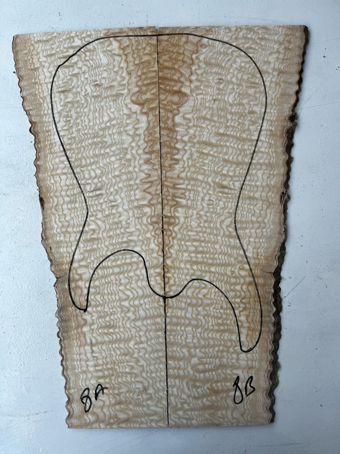 Master Grade Tamo Ash Bookmatched Guitar Drop Top Luthier Tonewood #8