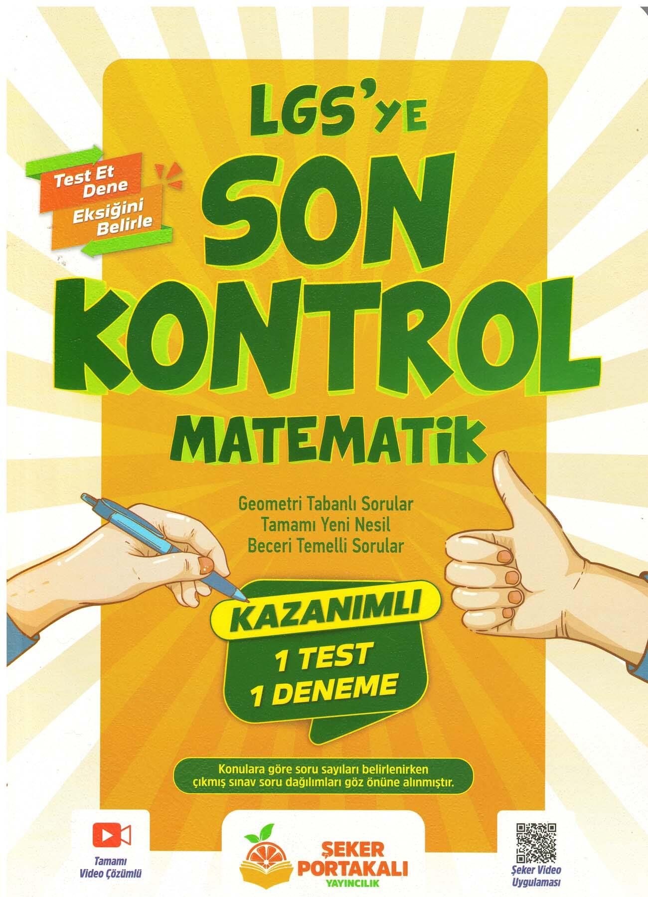 Şeker Portakalı Lgs Matematik Son Kontrol 1 Test 1 Deneme