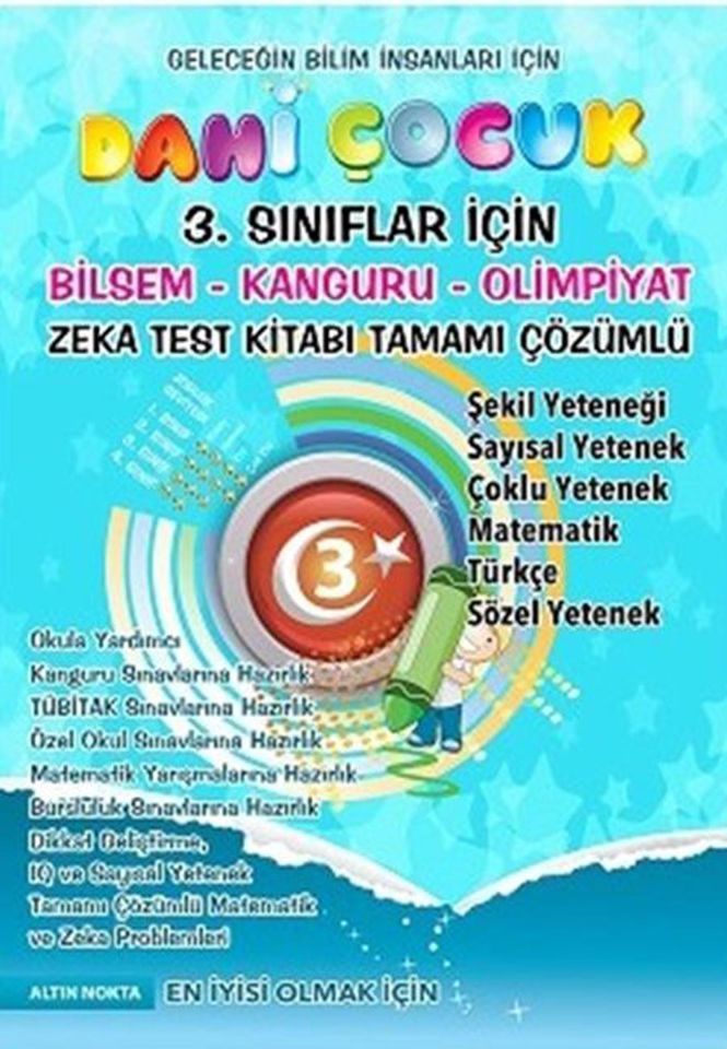 Altın Nokta 3.Sınıf Dahi Çocuk-2 Bilsem Test Kitabı