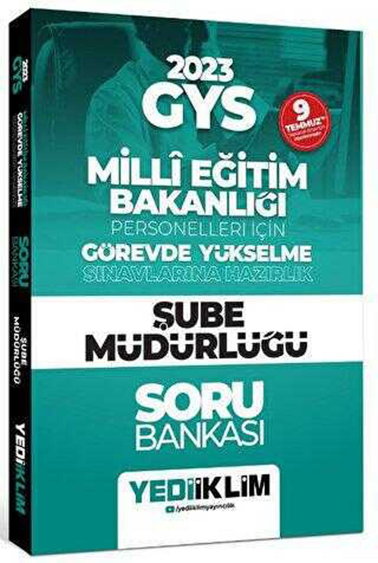 Yediiklim GYS Millî Eğitim Bakanlığı Personelleri İçin Görevde Yükselme Sınavlarına Hazırlık Şube Müdürlüğü Soru Bankası 2023